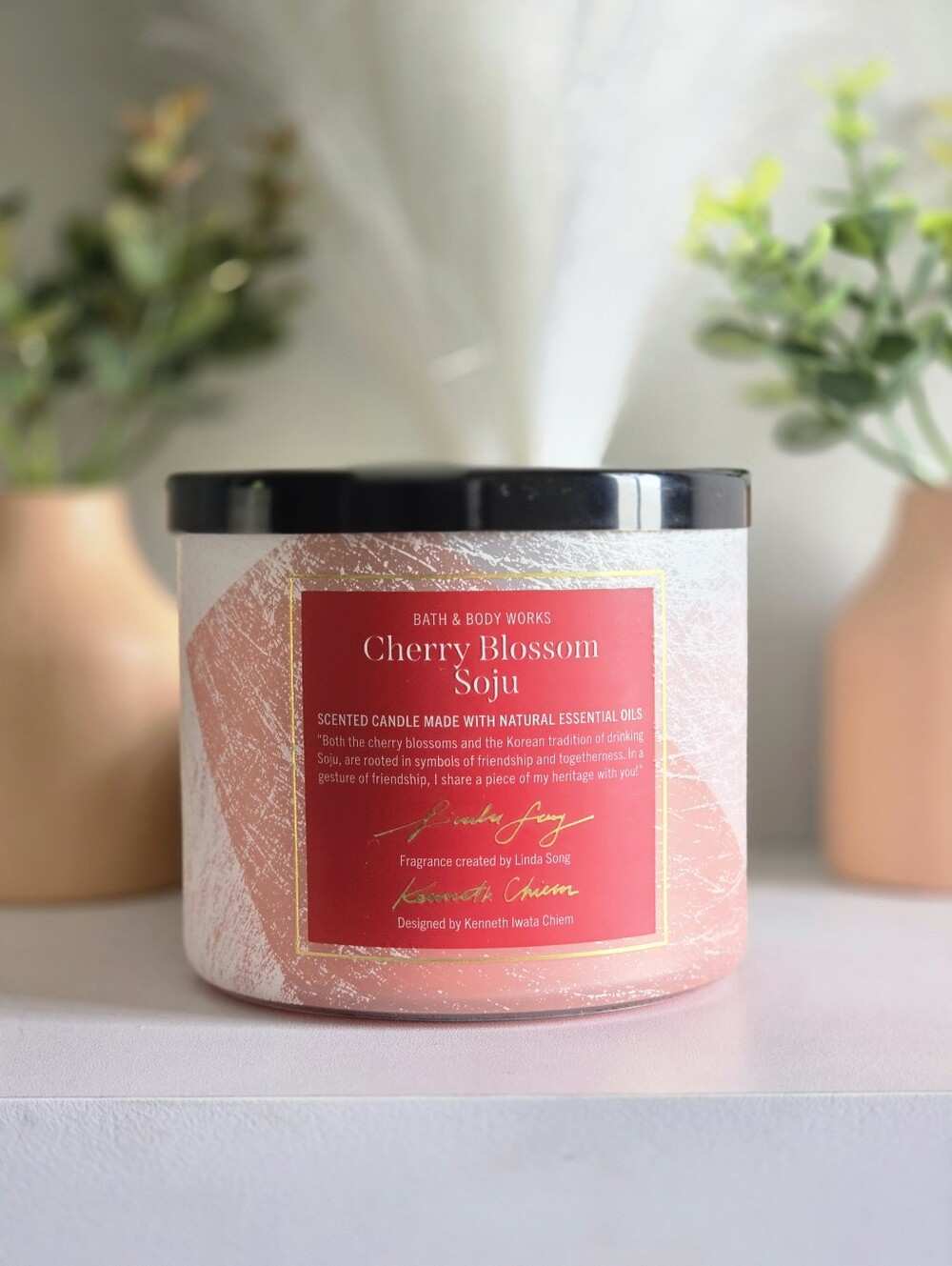 Cherry Blossom Soju 3 Wick Candle by Bath and Body Works